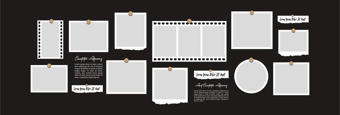 page grid layout abstract photo frames