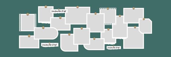 Collage of realistic frames Border vector