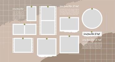 photo frames set with text space vector