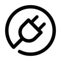 Plug in icon for graphic design, logo, web site, social media, mobile app, ui vector