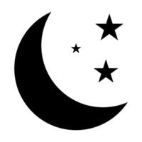 Moon and star icon for your web design, logo, UI. illustration vector