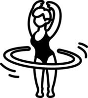 Principal dancer performance icon in hand drawn style vector