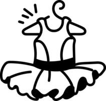 A hand drawn icon of hanging frock vector