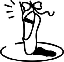 Ballet stage icon in hand drawn style vector