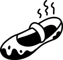 Dirty shoe icon in hand drawn style vector