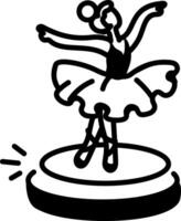 Ballet trophy icon in hand drawn style vector
