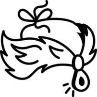 A hand drawn icon of a beautiful feather crown vector