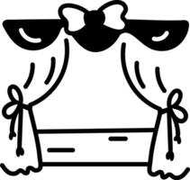 A sketchy icon of a stage vector