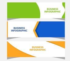 set of business infographics or banner for business with different colors vector