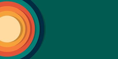green background with circles of various colors with shadow vector