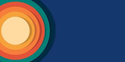 blue background with various colors circles shape and shadow vector