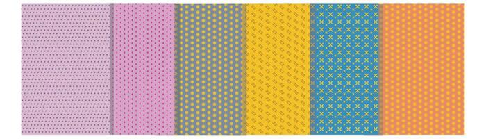 set of colorful pattern with a stripe pattern on white background vector