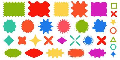 a set of colorful shapes and abstract geometric shapes vector