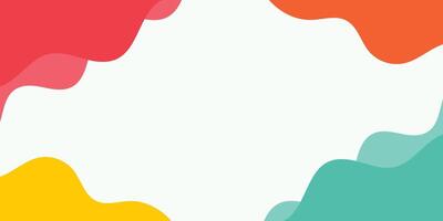 colorful waves abstract background with white text space vector