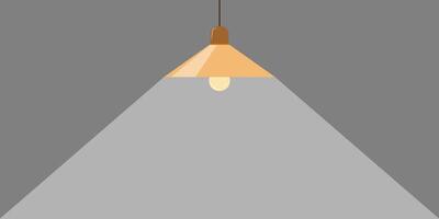 gray background with light bulb lamp on the top vector