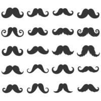 Mustaches on white background vector