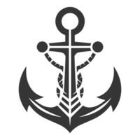 An anchor with a rope on it vector