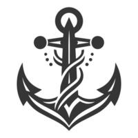 An anchor with a knot on it vector