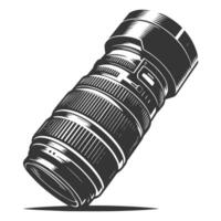A camera lens on a white background vector