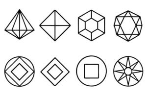 A set of different shapes and designs vector