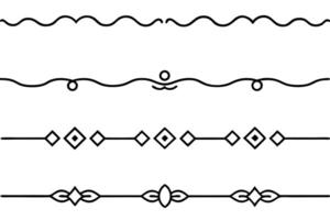 A set of decorative borders for a design vector