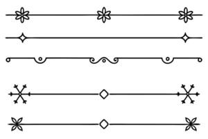 A set of decorative lines and borders vector