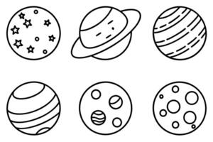 Solar system coloring pages vector