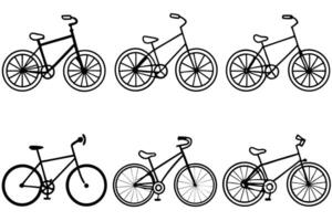 Bicycles Line Art Illustration for Creative Projects vector