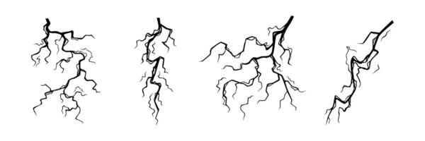 Collection of Abstract Lightning Bolt Designs vector