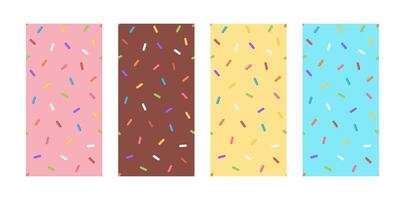 Colorful Sprinkles Pattern on Pastel Backgrounds vector