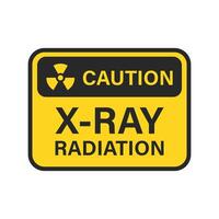 Radioactive material warning icon in flat style. Radiation danger illustration on isolated background. Caution sign business concept. vector