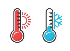 Thermometer icon in flat style. Climate control illustration on isolated background. Weather change sign business concept. vector