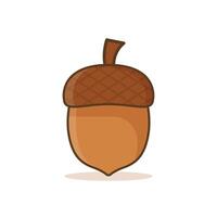 Acorn icon in flat style. Oak nut illustration on isolated background. Nature sign business concept. vector