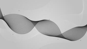 black monochrome wave line modern background vector
