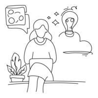 flat design of professionals in a brainstorming meeting, great for corporate, startup vector