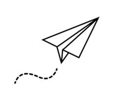 Simple paper plane Icon vector
