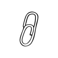 paperclip - hand drawn doodle sketch vector
