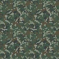 Digital camouflage. Green halftone dots design style for clothing print. Seamless camo pattern. Military texture in dots shape. vector