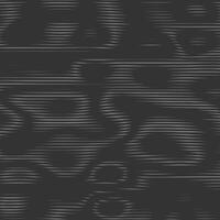 An extreme moire pattern. Crossing gray stripes waves, intentional distortion effect, with circular zones of disturbance. Optical illusion art background. Digital texture vector