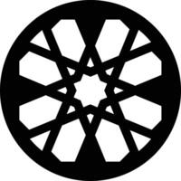 Round frame with arabic lattice pattern, Cnc router template. Window grill porthole. Geometric ornament, circular panel. Background for laser cutting vector