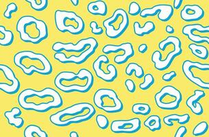 Leopard fashionable pattern. Trendy seamless print. Animal texture. White bots on yellow background. Cheetah stylish skin imitation for painted on clothes or fabric. vector