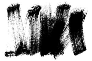 Black Hand Painted Bold Brush Stroke with Grunge Texture. Abstract background with grunge black lines. Retro damaged strokes. vector