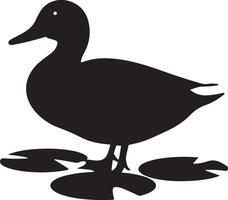 silhouette image of a duck vector