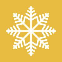 Abstract geometric snowflake winter icon on a pastel yellow background. vector