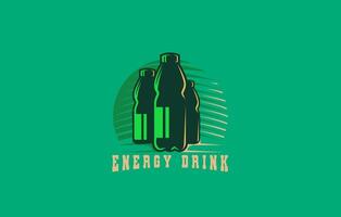 Energy Bottle Drink logo design template vector