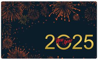 A lively New Year's Eve celebration with a fireworks display. vector