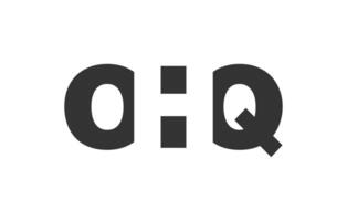 OHQ logo design. Initial letter O H Q bold font style for tech startups, consulting, corporate branding. Creative company name, headlines typography identity, trendy logotype. vector