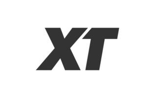 XT Techno Editable Font Logo For Corporate Branding. Bold, Futuristic Design With Unique Typographic Ideas. Minimal Custom Type And Dynamic Letter vector