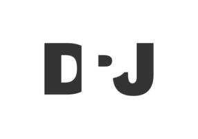 DPJ logo design. Initial letter D P J bold font style for tech startups, consulting, corporate branding. Creative company name, headlines typography identity, trendy logotype. vector