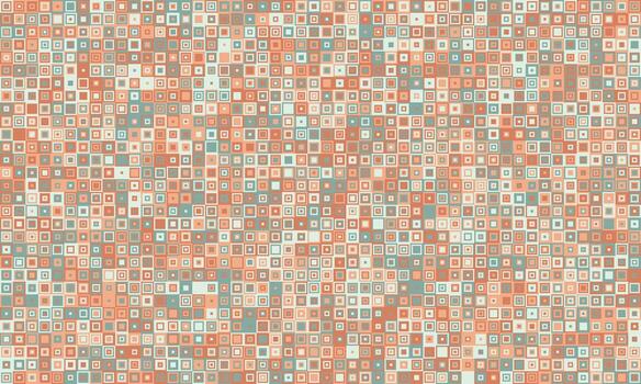 Textured cube pattern with colourful tiles and elegant symmetry. Ideal for graphic design projects, backgrounds, and trendy decorative material. vector